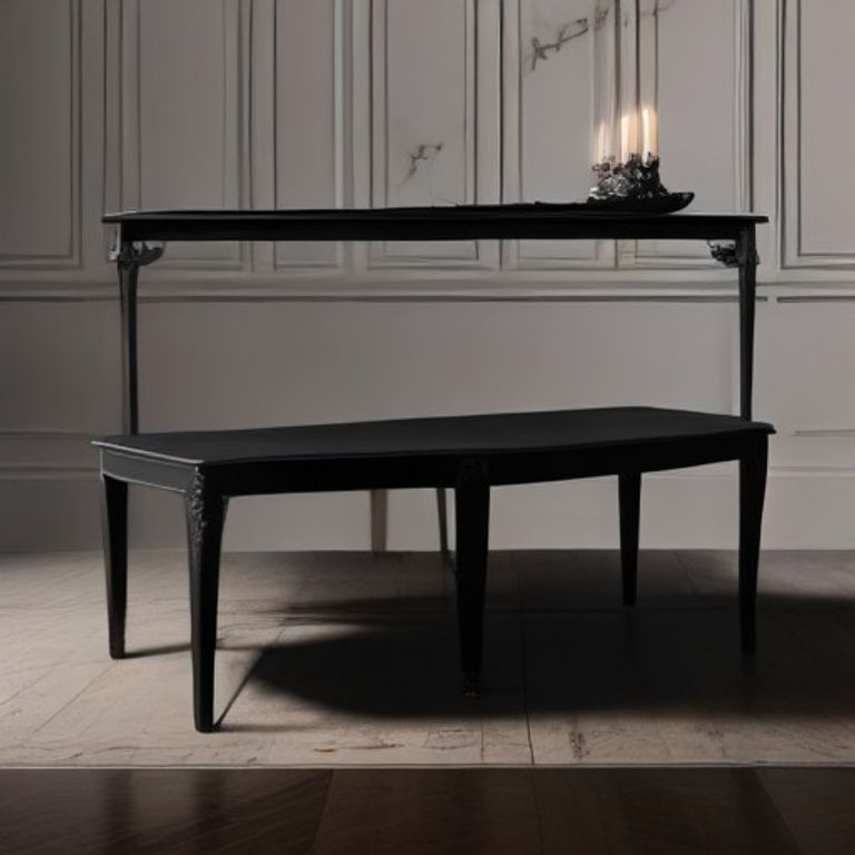 Ebony Piano Black Scandinavian Coffee Table No. 087