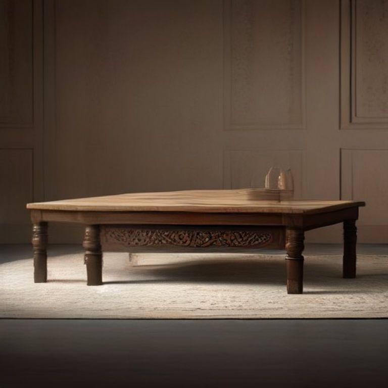 Charcoal Linen Omani Coffee Table