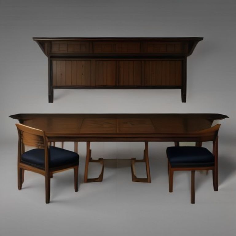 Deep Navy Japanese Dining Table