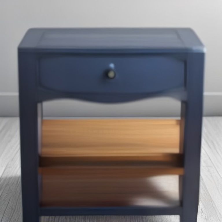 Navy Lacquer Scandinavian Side Table