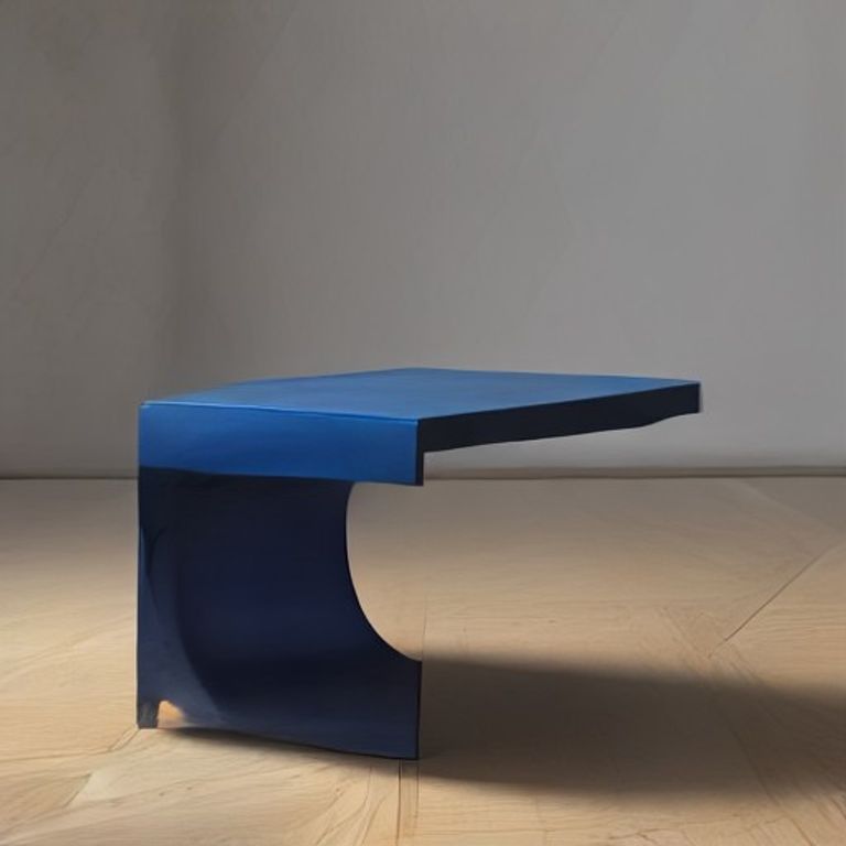Cobalt Lacquer Persian Side Table