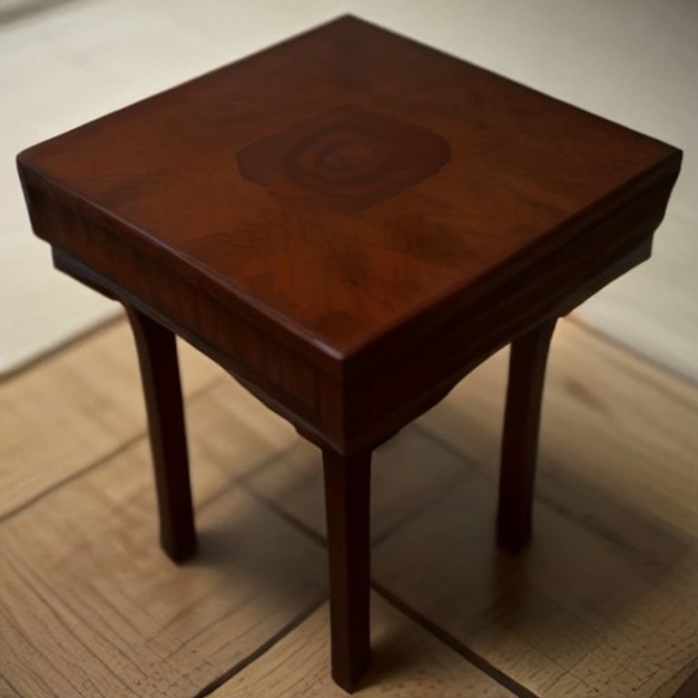 Matte Ebony Japanese Side Table