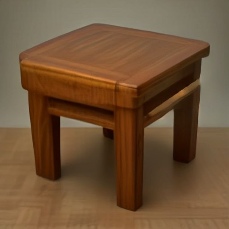 Natural Oil Japanese Side Table