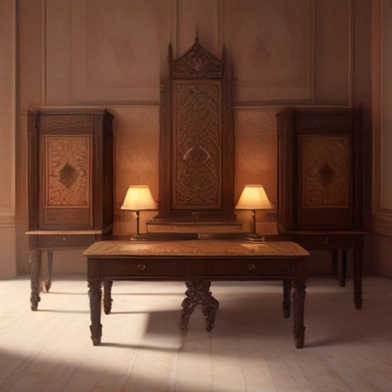High-Gloss Amber Moroccan Side Table