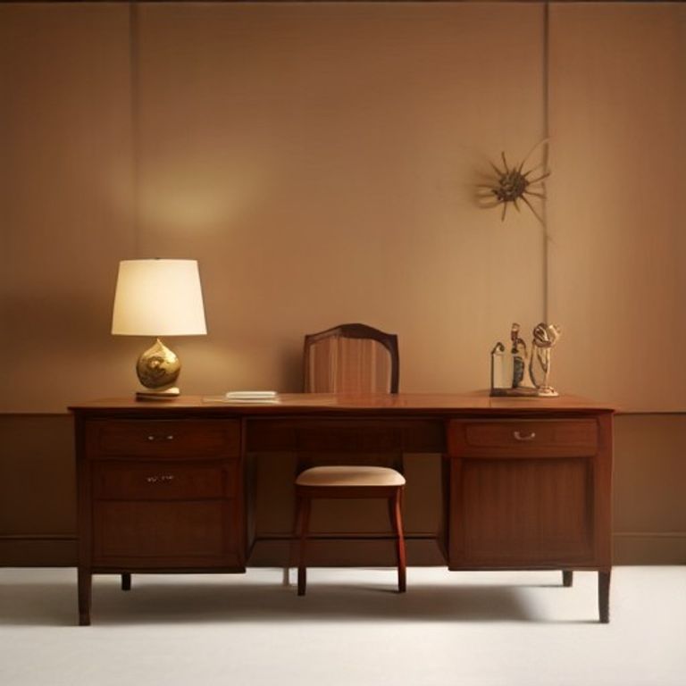 Honey Amber Mid-century Writing Desk