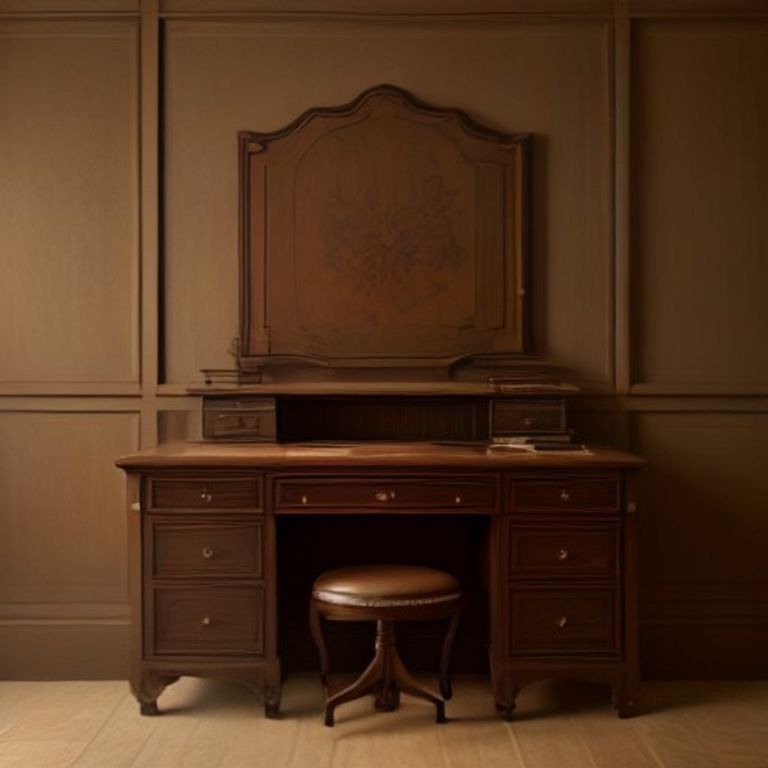 Burnt Sienna Balinese Writing Desk